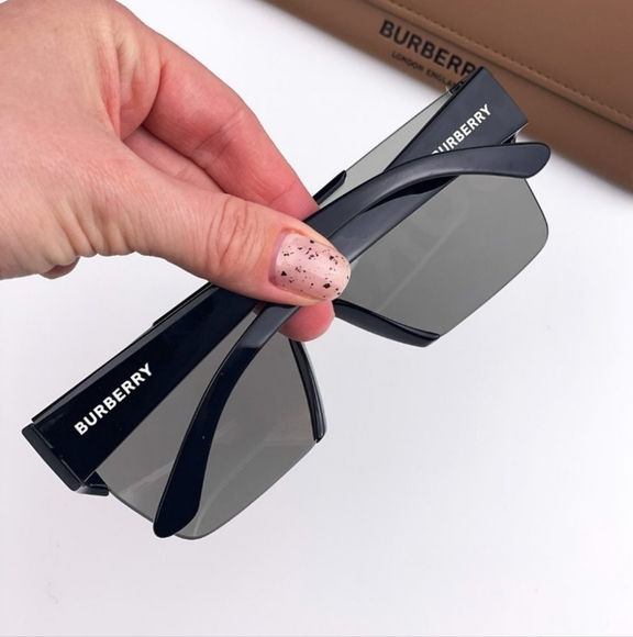 Burberry Mens Shield Brown/Black Sunglasses - Picture 3 of 9